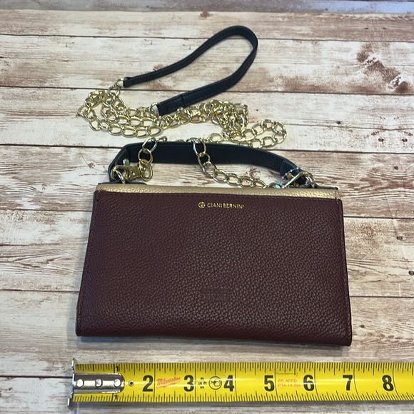 NWT Giani Bernini Wallet Clutch Crossbody Mini Handbag Gold Maroon Navy Blue - Picture 10 of 13